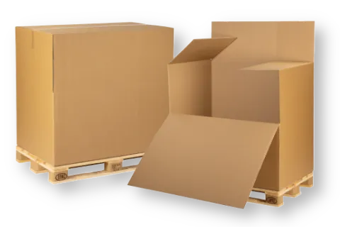 Miniaturansicht von: Palettenkartons mit Ladeklappe