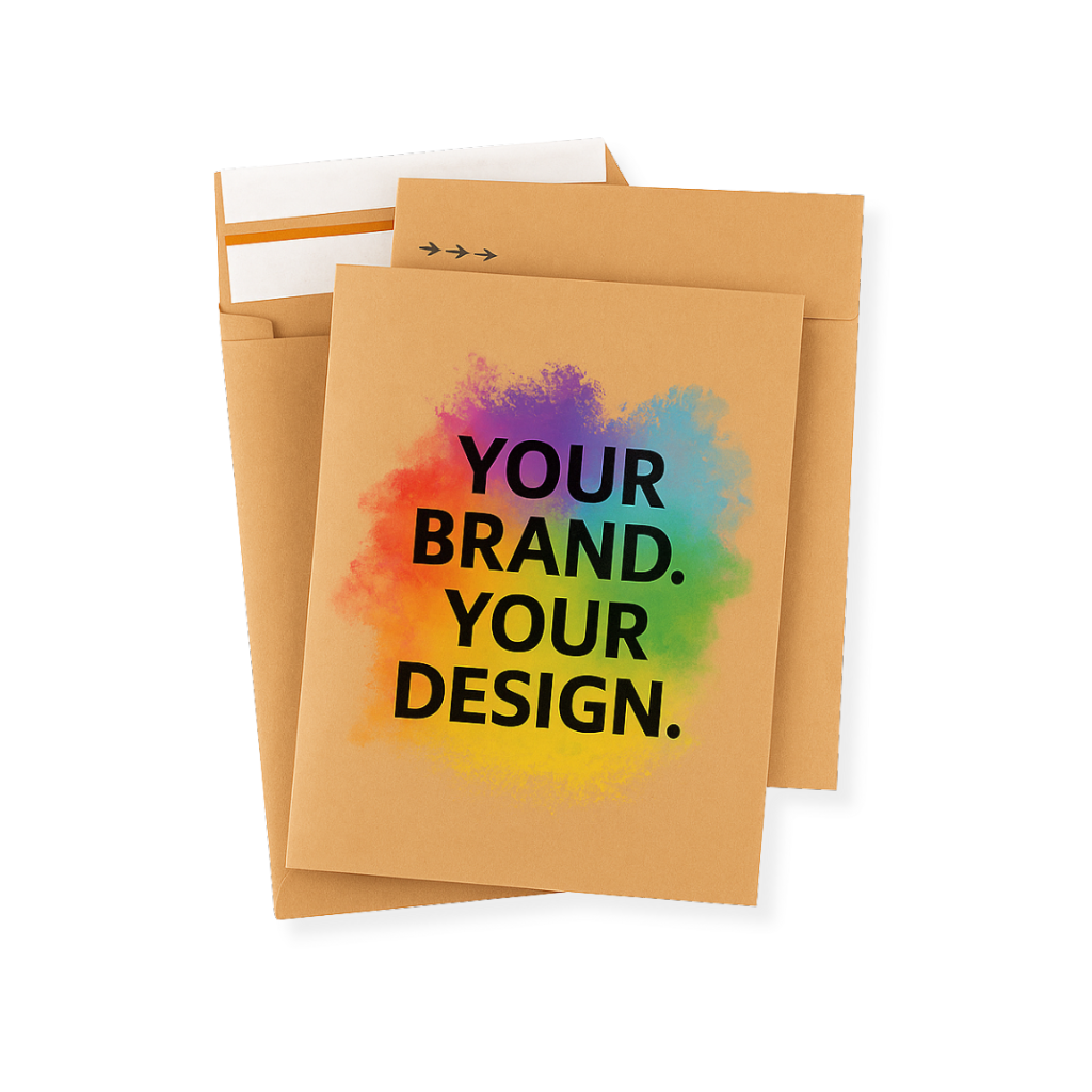 Individuell bedruckte Versandtaschen aus Kraftpapier für den E-Commerce